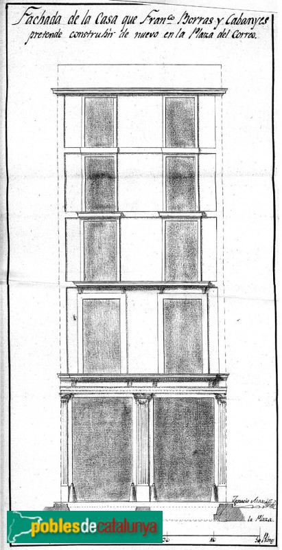 Barcelona - Plaça Regomir, 2, plànol del 1793 (AHCB)