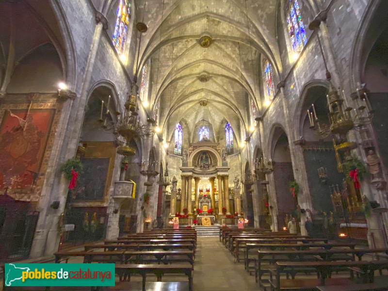 Barcelona - Església dels Sants Just i Pastor, interior de la nau (Foto: Albert Esteves, 2019) Barcelona - Església dels Sants Just i Pastor, interior de la nau
