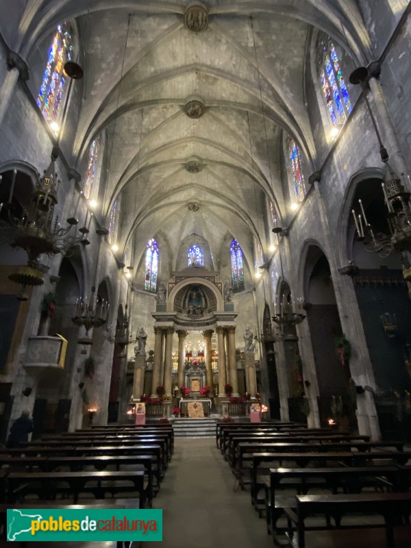 Barcelona - Església dels Sants Just i Pastor, interior de la nau (Foto: Albert Esteves, 2019) Barcelona - Església dels Sants Just i Pastor, interior de la nau