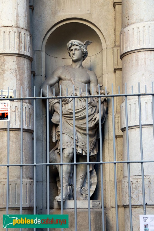 Barcelona - Antic Borsí: Escultura dedicada al Comerç