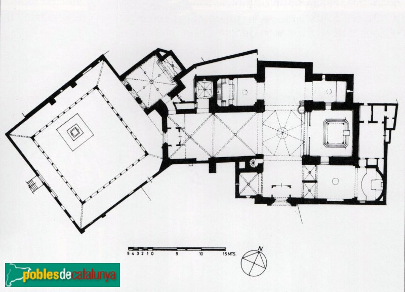 Barcelona - Església de Santa Anna (planta)