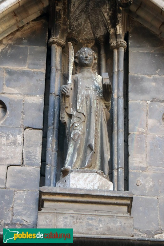 Barcelona - Catedral. Portal de Sant Iu