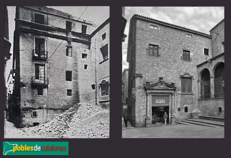 Barcelona - Plaça de Sant Iu, abans i després de la reforma