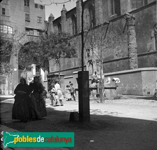 Barcelona - Plaça del Rei, abans de la reforma