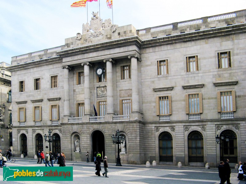 Barcelona - Casa de la Ciutat. Façana principal