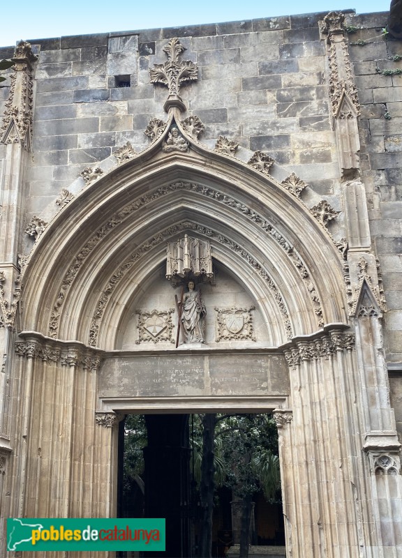 Barcelona - Catedral. Porta de Santa Eulàlia