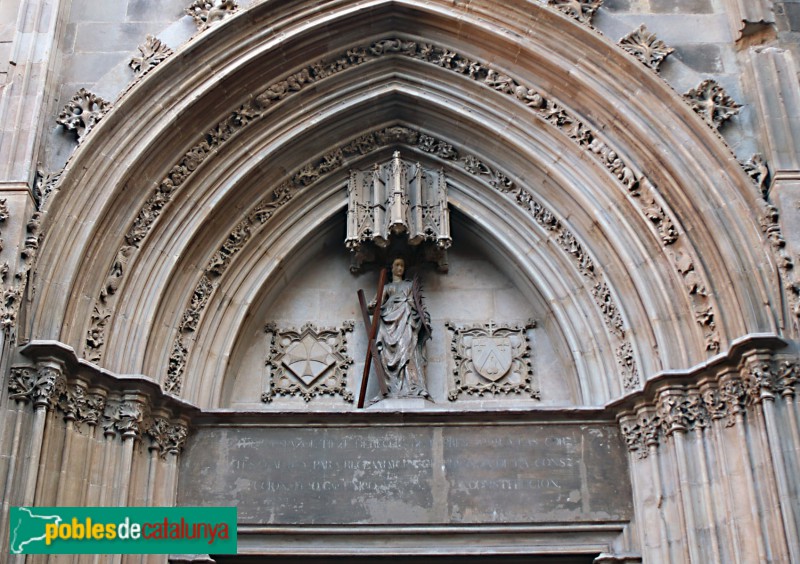 Barcelona - Catedral. Porta de Santa Eulàlia