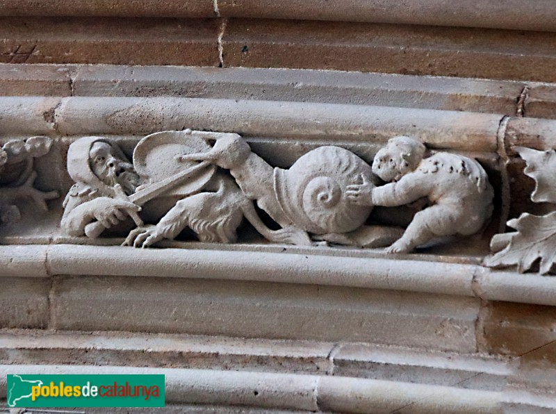 Barcelona - Catedral. Porta de Santa Eulàlia. Detall