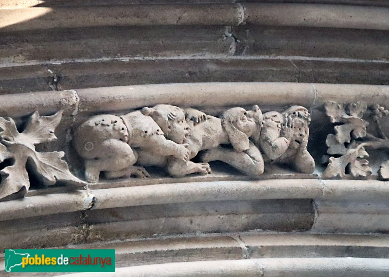 Barcelona - Catedral. Porta de Santa Eulàlia. Detall