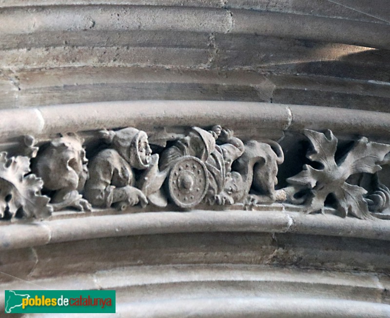 Barcelona - Catedral. Porta de Santa Eulàlia. Detall