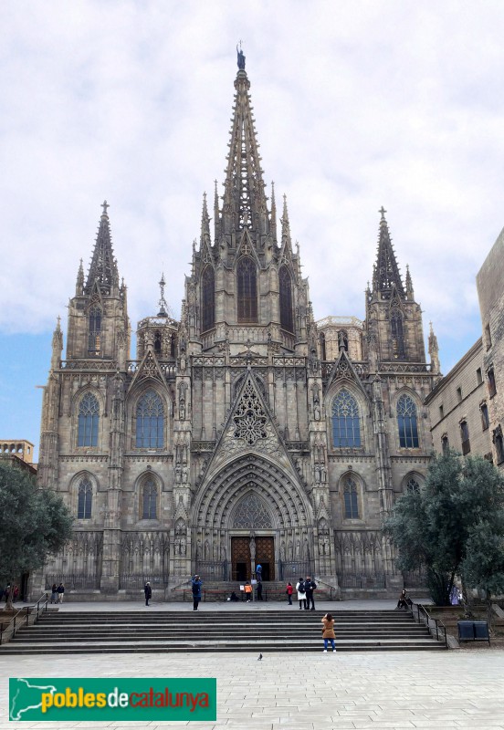 Barcelona - Catedral. Façana principal