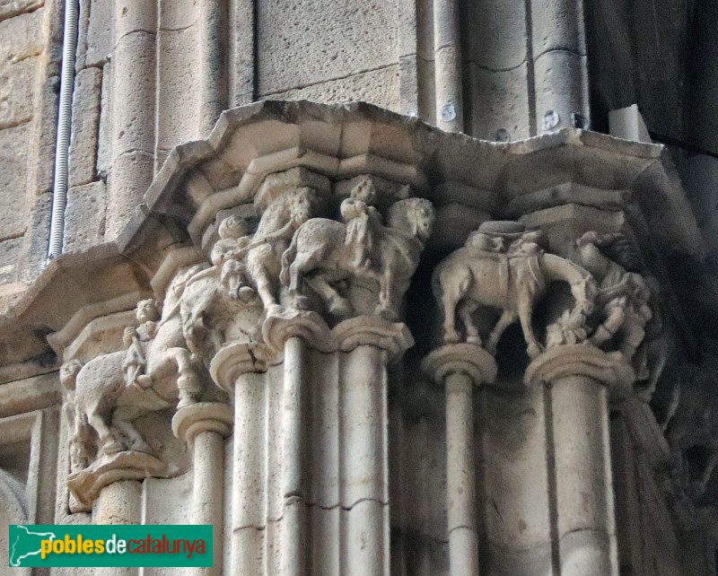 Barcelona - Catedral. Capitells del claustre