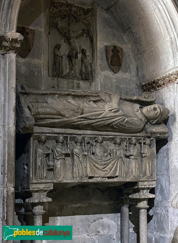 Barcelona - Catedral. Sepulcre del bisbe Ponç de Gualba