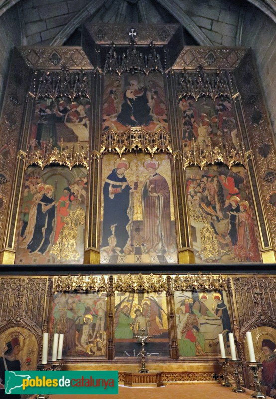 Barcelona. Catedral. Retaule de Sant Cosme i Sant Damià (Foto: Albert Esteves, 2020) Barcelona. Catedral. Retaule de Sant Cosme i Sant Damià