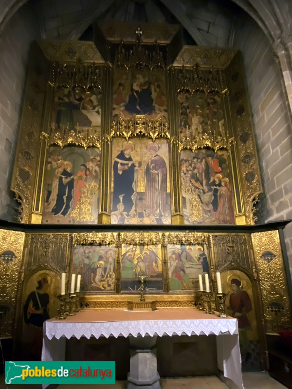 Barcelona. Catedral. Retaule de Sant Cosme i Sant Damià