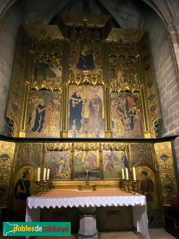 Barcelona. Catedral. Retaule de Sant Cosme i Sant Damià (Foto: Albert Esteves, 2020) Barcelona. Catedral. Retaule de Sant Cosme i Sant Damià