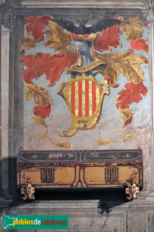 Barcelona - Catedral. Sepulcre del comte Ramon Berenguer I i Almodis de la Marca