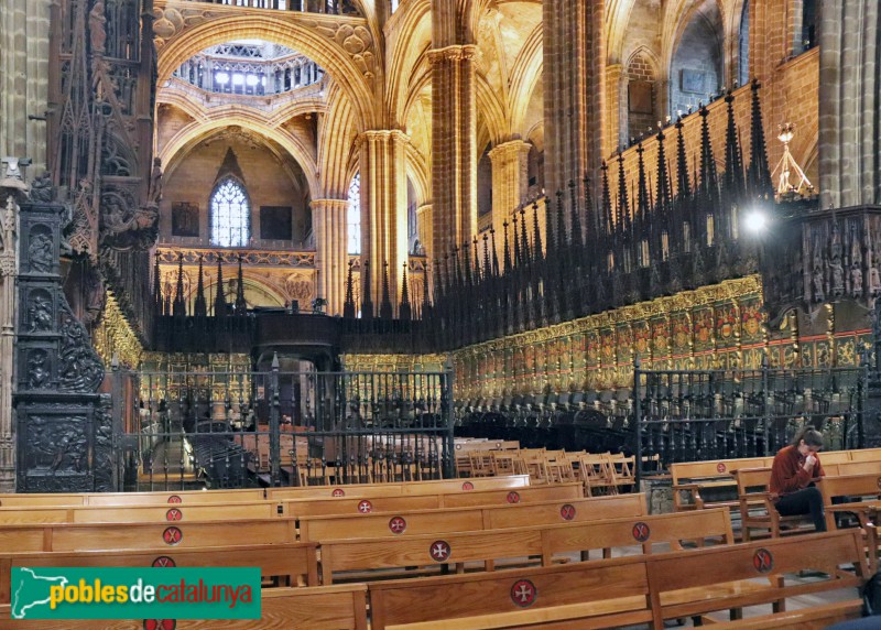 Barcelona - Catedral. Cadirat del cor