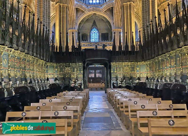 Barcelona - Catedral. Cadirat del cor