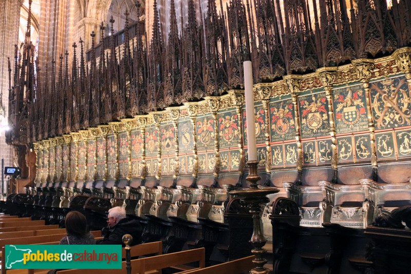 Barcelona - Catedral. Cadirat del cor