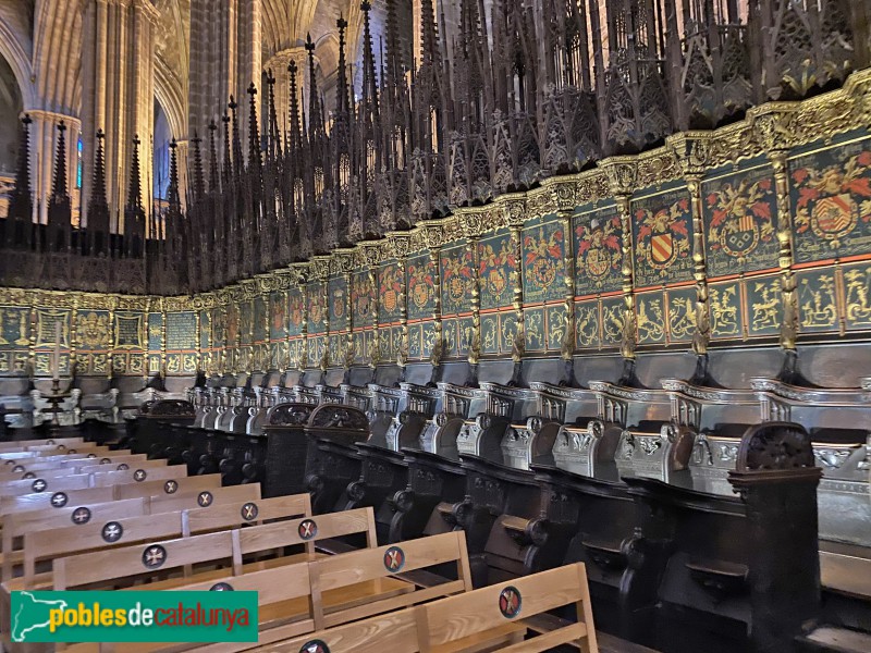 Barcelona - Catedral. Cadirat del cor
