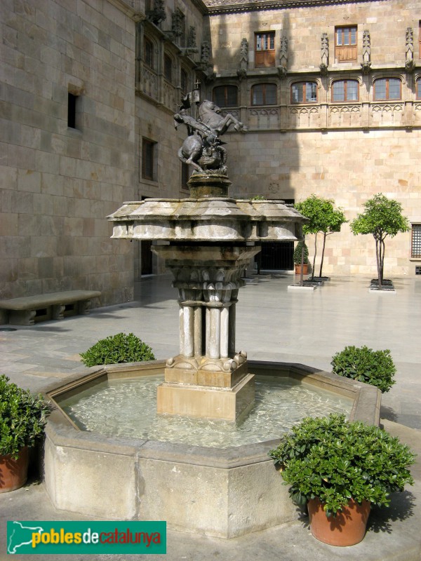 Barcelona - Palau de la Generalitat. Brollador