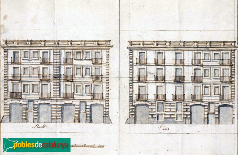 Barcelona - Rambla, 121, plànols (Arxiu Històric de la Ciutat de Barcelona)