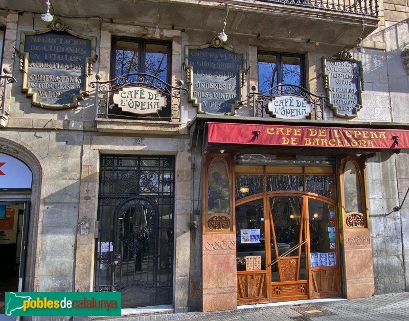 Barcelona - Cafè de l'Òpera (Foto: Albert Esteves, 2020) Barcelona - Cafè de l'Òpera