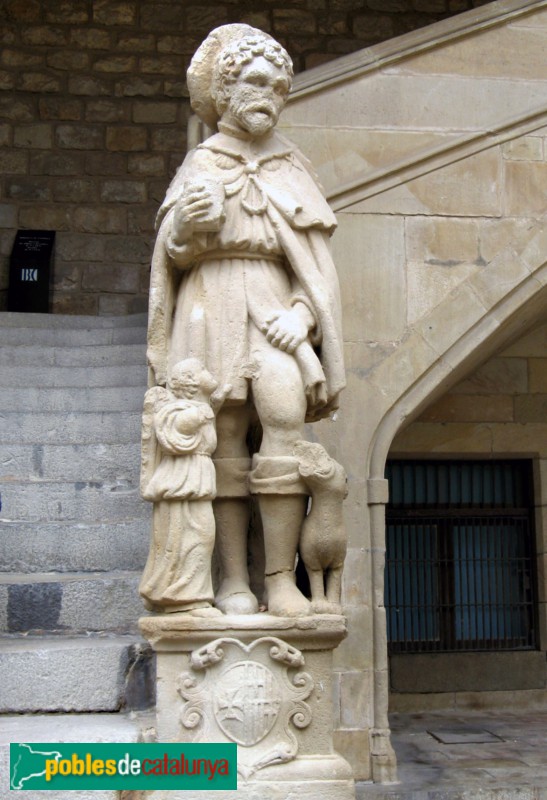 Barcelona - Hospital de la Santa Creu - Escultura (1)