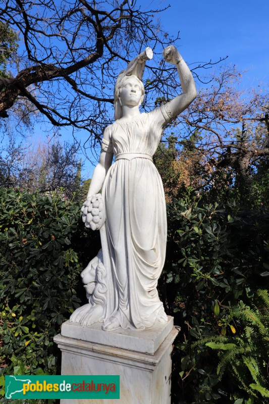 Barcelona - Jardins de la Tamarita. Escultura: Àfrica