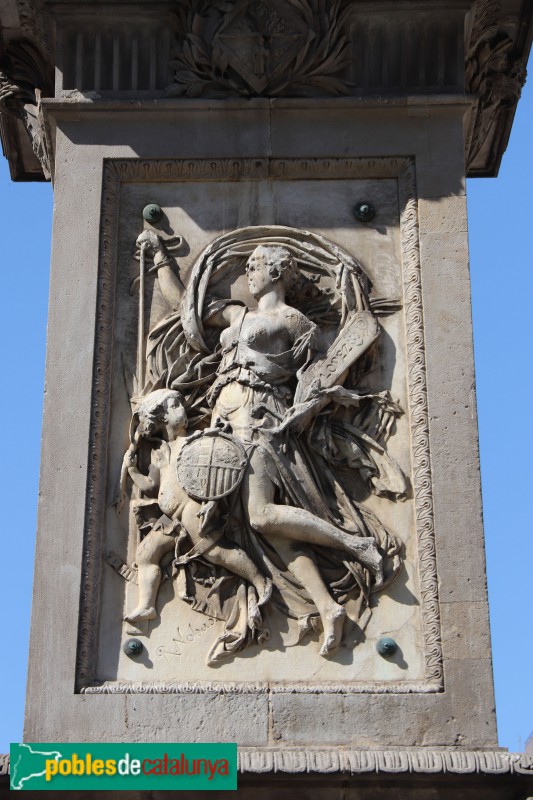 Barcelona - Monument a Antonio López. Relleu de Rossend Nobas