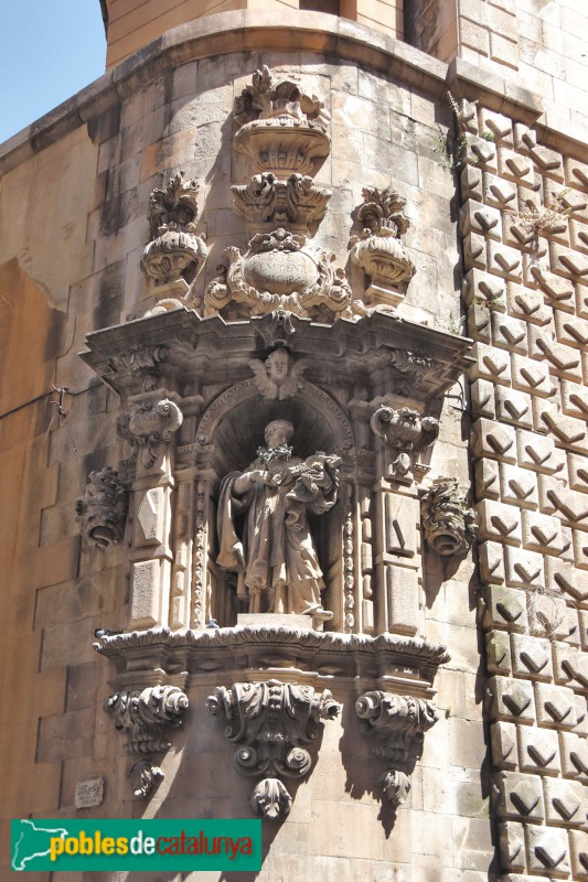 Barcelona - Església de Betlem fornícula amb sant Francesc Xavier