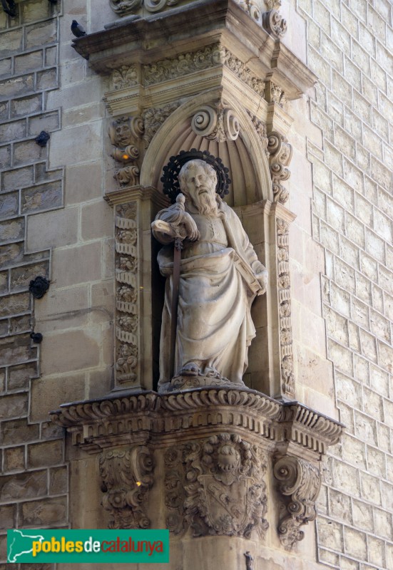 Barcelona - Casa de Convalescència. Fornícula de Sant Pau