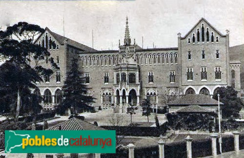 Barcelona - Col·legi Jesús Maria, postal antiga