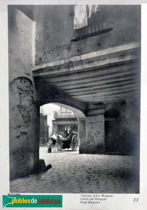 Carrer de Boquer, postal antiga Carrer de Boquer, postal antiga
