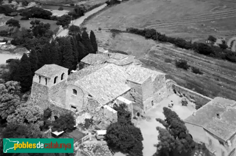 Cruïlles - Monestir de Sant Miquel de Cruïlles, foto anys setanta