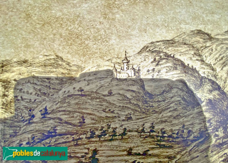 Es Bòrdes - El Castell Lleó, al segle XVI (Foto: cartell in situ) Es Bòrdes - El Castell Lleó, al segle XVI