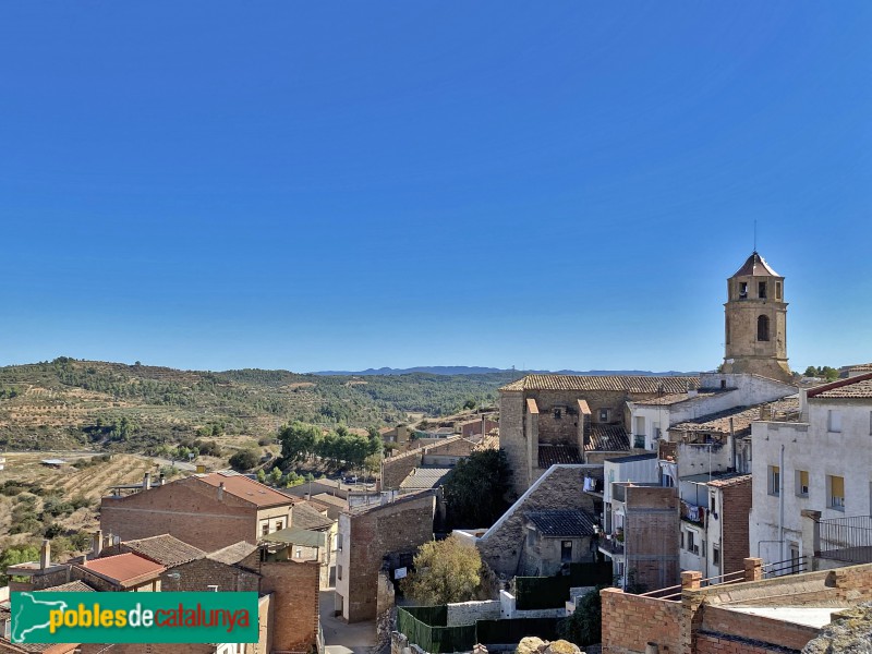 L'Albagés - Església de Sant Joan Baptista, des del castell