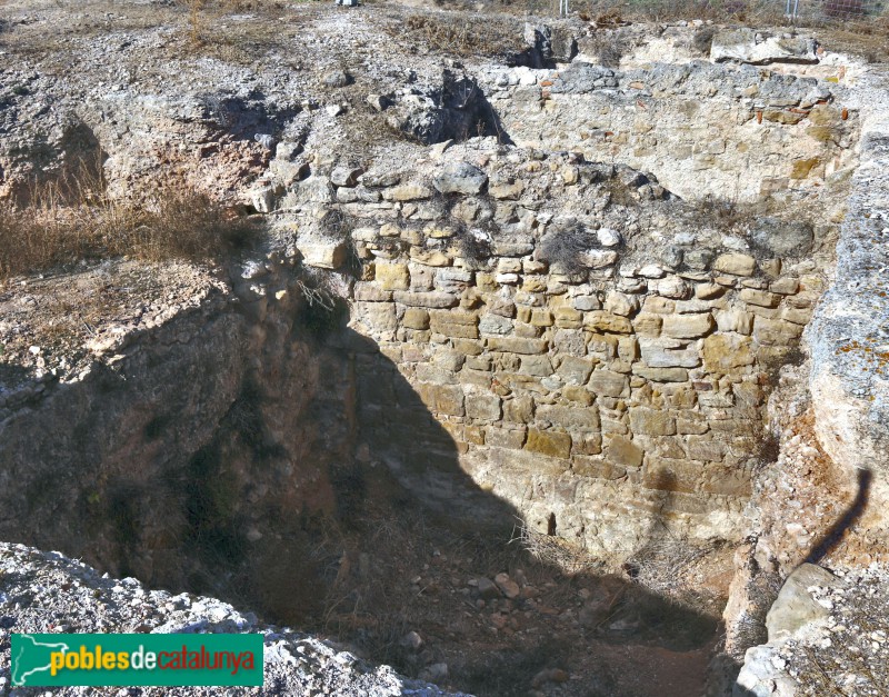 La Granadella - Ruïnes del castell. Dipòsit excavat al terra