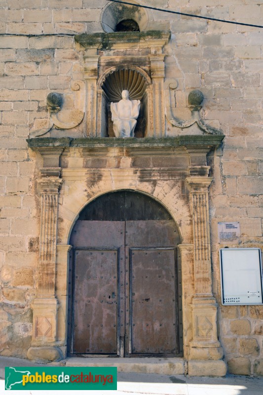 El Vilosell - Església de Santa Maria. Portada barroca