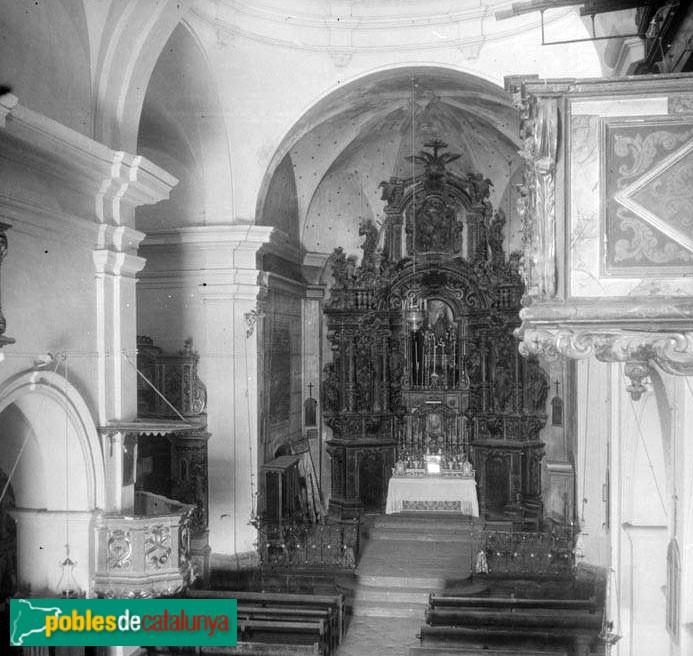 La Pobla de Cérvoles - Església de Santa Maria de la Junquera (Foto: <i>Francesc Blasi -Arxiu Fotogràfic de Barcelona-</i>, 1929) La Pobla de Cérvoles - Església de Santa Maria de la Junquera