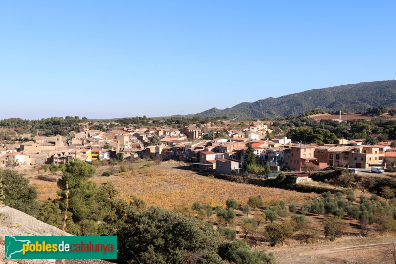 Panoràmica de la Pobla de Cérvoles (Foto: Albert Esteves, 2020) Panoràmica de la Pobla de Cérvoles