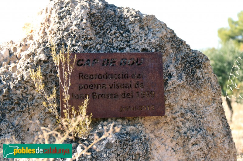 La Pobla de Cérvoles - Cap de Bou (Joan Brossa) (Foto: Albert Esteves, 2020) La Pobla de Cérvoles - Cap de Bou (Joan Brossa)