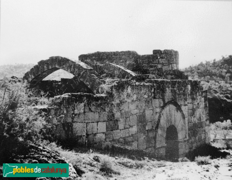 Cervià de les Garrigues - Església de Santa Maria de les Besses, als anys seixanta