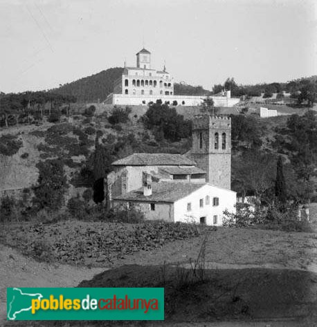 Barcelona - Església de Santa Maria de Vallvidrera (Foto: Frederic Bordas -Arxiu Fotogràfic de Barcelona-, 1899) Barcelona - Església de Santa Maria de Vallvidrera