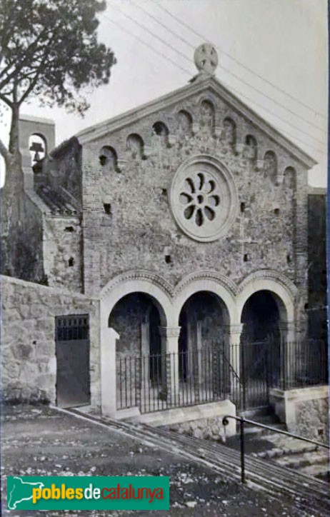 Barcelona - Església parroquial de Vallvidrera. Postal antiga