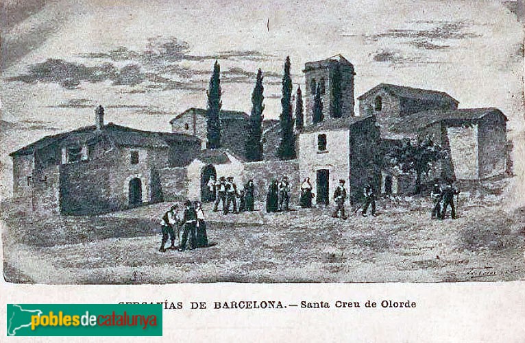 Barcelona - Santa Creu d'Olorda. Postal antiga