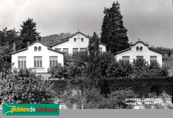 Barcelona - Escola Parc del Guinardó. Postal antiga