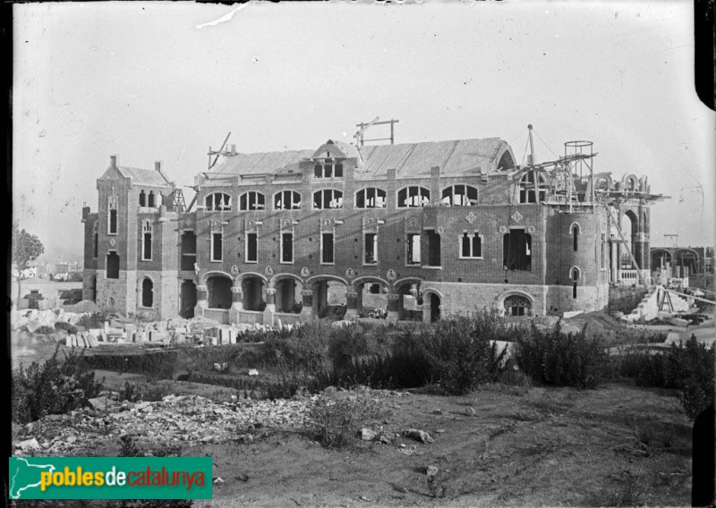 L'Hospital de Sant Pau, en construcció