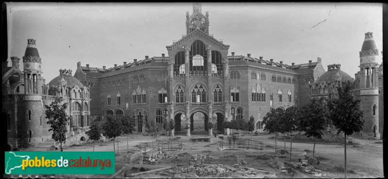 L'Hospital de Sant Pau, en construcció